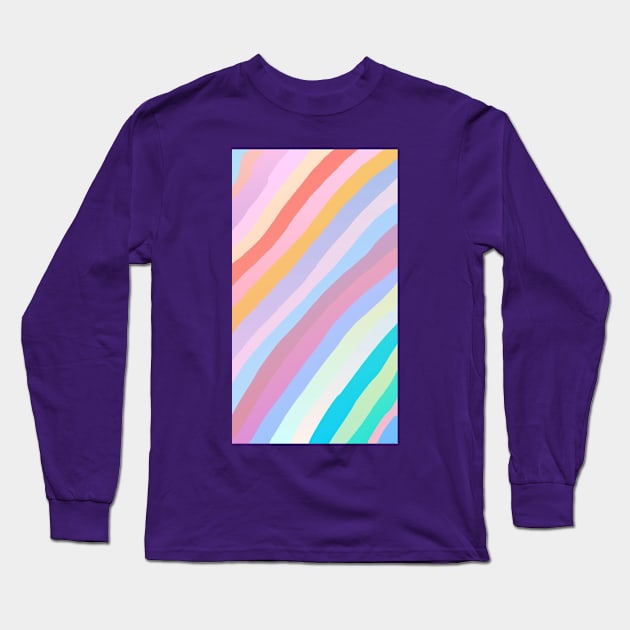 Line pastel painting Long Sleeve T-Shirt by artforrart